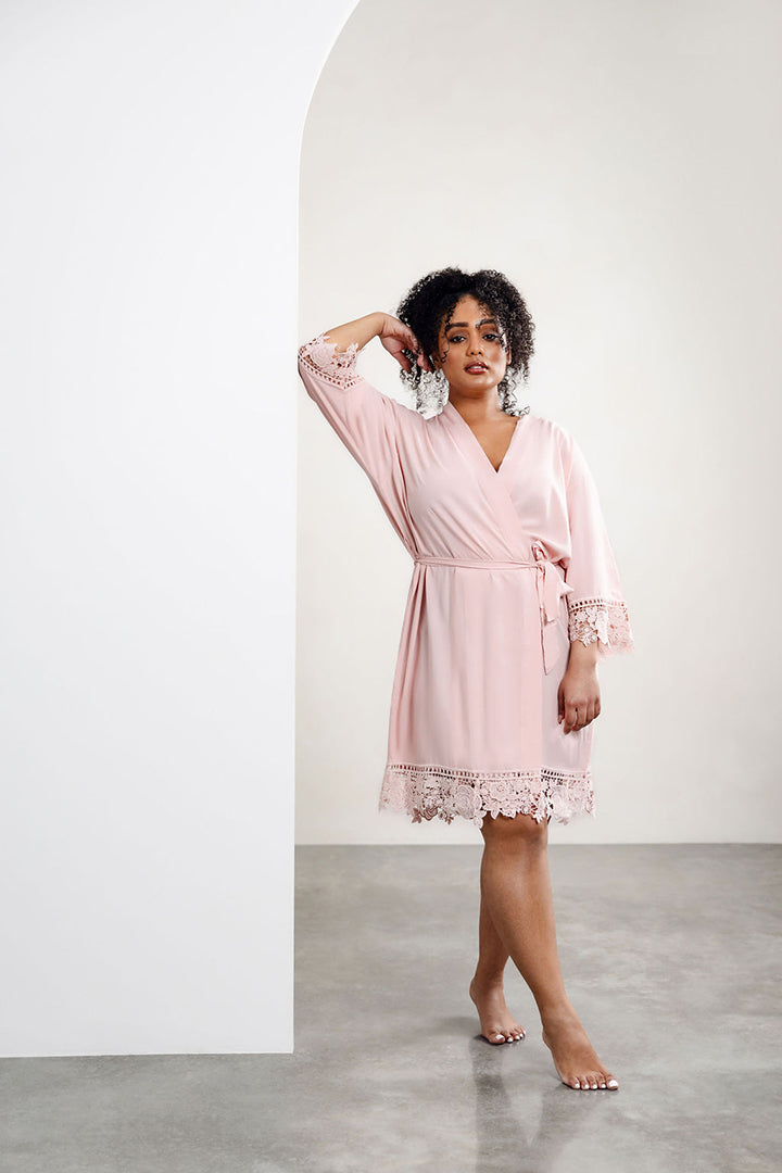 Cotton Lace Robes Plain or Personalised Australia AllThingsNice