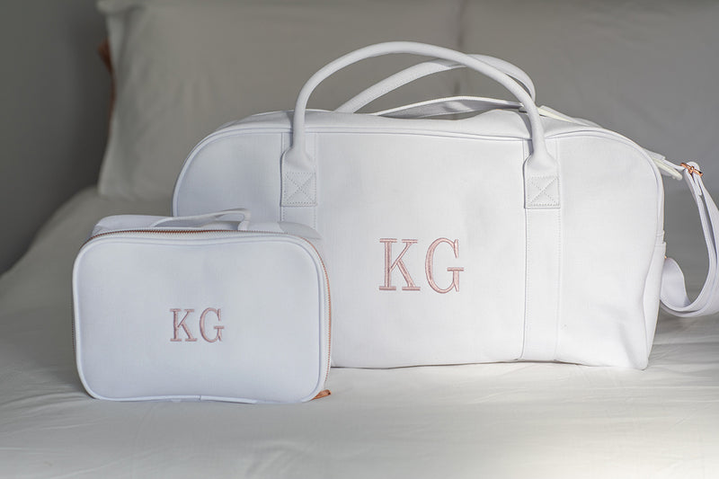 White Personalised Duffle Bag