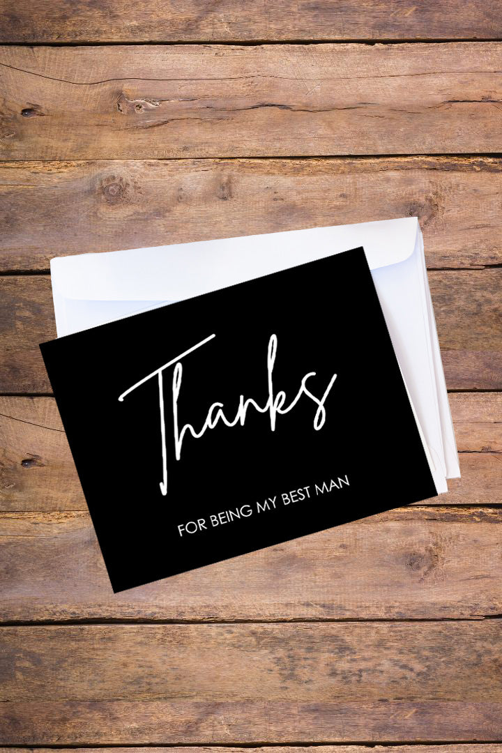 Thanks For Being My Bestman? - Note Card
