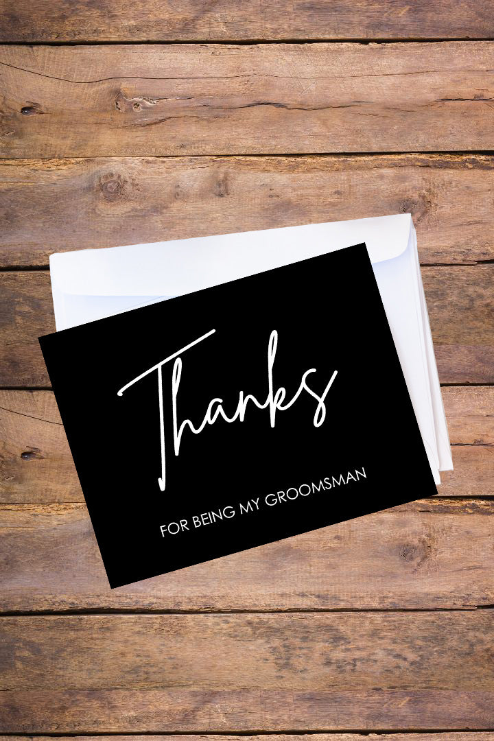 Thanks For Being My Groomsman? - Note Card