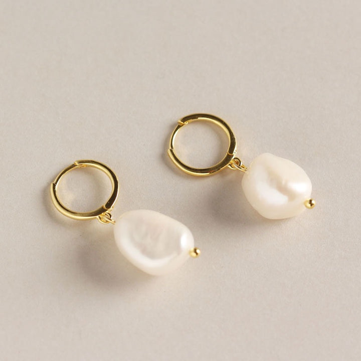 Baroque Pearl Earrings - Gold