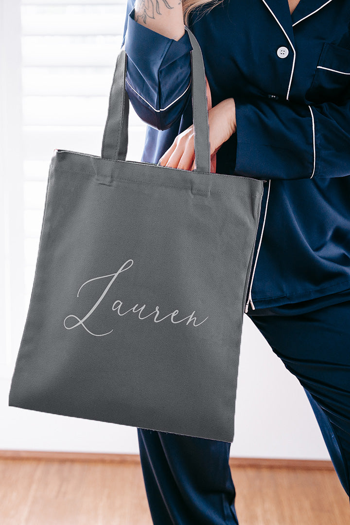 Embroidered Bridal Party Tote Bag