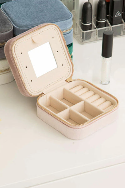 Velvet Travel Jewellery Box - 4 Colours