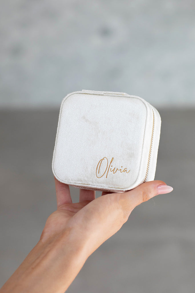 Travel jewellery case discount personalised